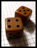 Dice : Dice - 6D - Pair of Ivory Dice